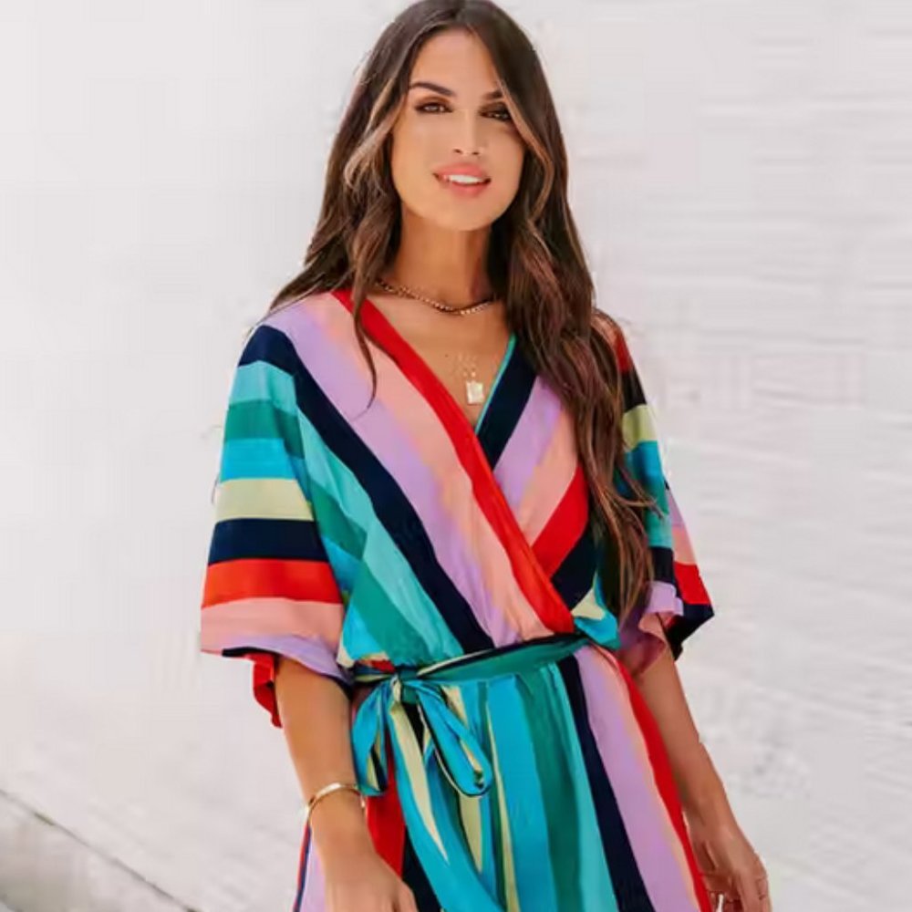 Chasing Rainbows Kimono Romper